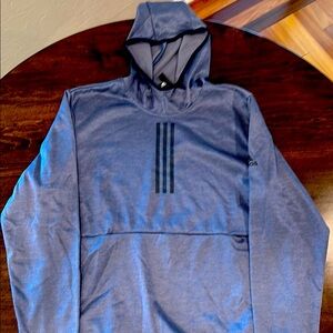 Adidas Blue Lightweight Shirt Jacket with Quarter-Zip. Size XL